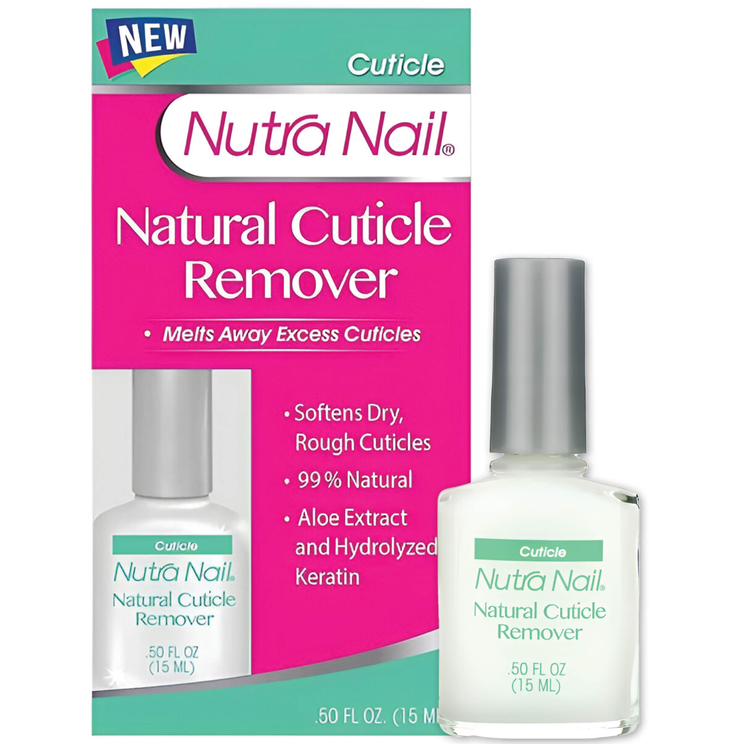 Nutra Nail Naturals Cuticle Remover - Instant Nail Bed Softener & Removal Oil Treatment for Healthy Nails (0.45 Fl Oz) - Perfect for At-Home Manicures & Professional Nail Care