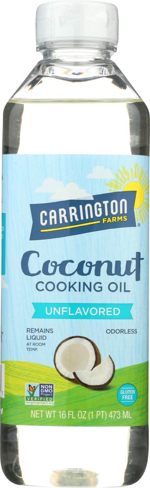 **Carrington Farms Organic Virgin Coconut Oil for Cooking & Baking, 16 oz (Pack of 3) – Non-GMO, Cold-Pressed, Ideal for Keto, Paleo & Vegan Recipes – Perfect for Frying, Baking & Skin Care**