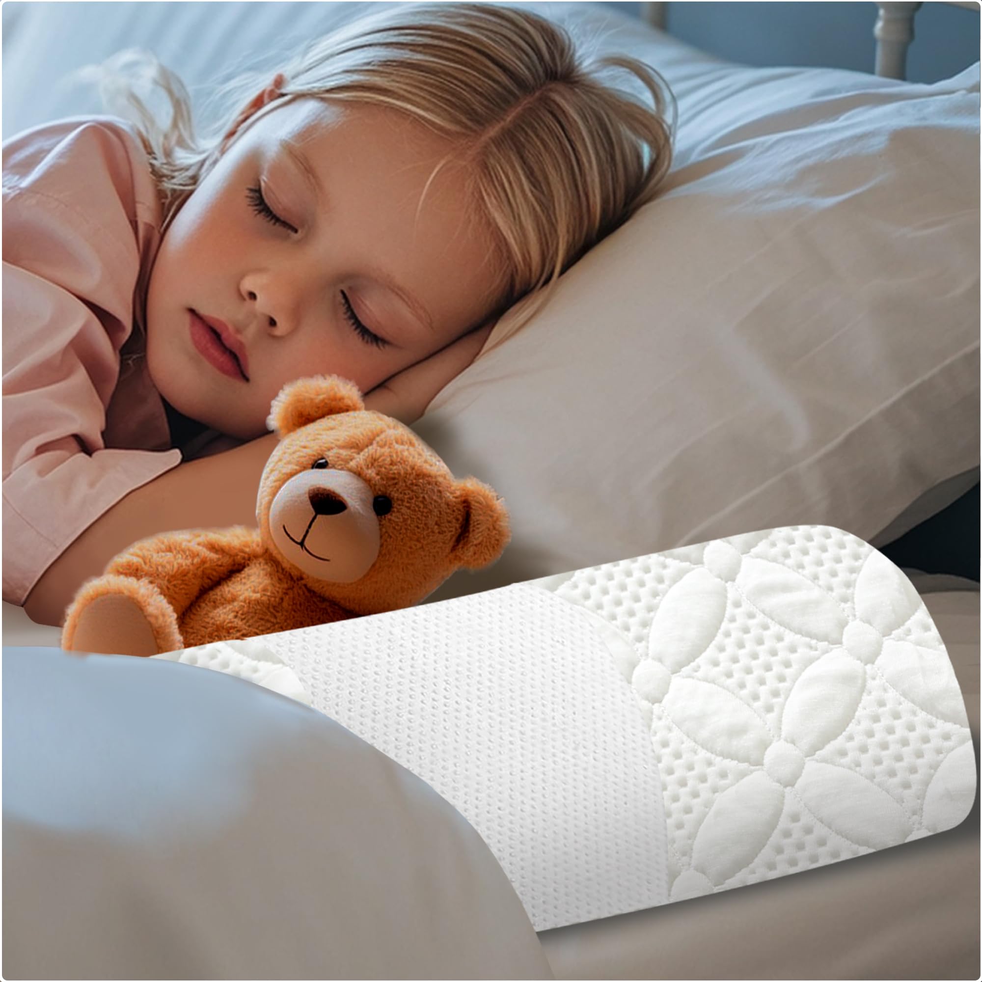 Toddler Bed Rail Guard - Soft Memory Foam Bed Safety Rail for Kids | Fits Twin, Full, Queen & King Size Beds | Washable Cover | 1 Pack | Perfect for Childproofing & Preventing Falls During Sleep