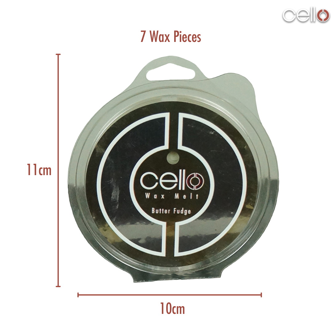 Premium Cello Wax Melts - Butter Fudge Scented Wax Cubes for Warmers | Long-Lasting Fragrance for Home, Office & Spa Relaxation