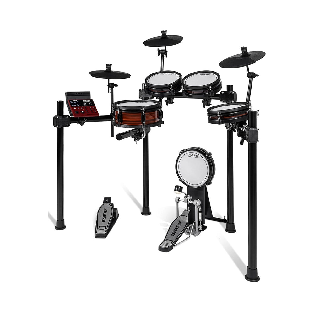 Alesis Nitro Pro Electronic Drum Kit - 8-Piece Mesh Drum Set with Bluetooth, Drum Sticks & Headphones - Perfect for Home Practice, Studio Recording & Live Performances