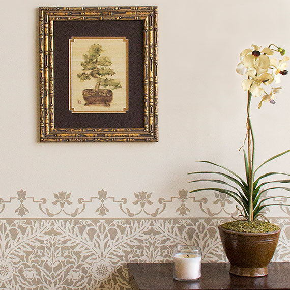 Petite Mughal Border Stencil - DIY Home Decor, Wall Art, and Craft Projects | Perfect for Indian-Inspired Designs, Mandala Painting, and Cultural Artwork