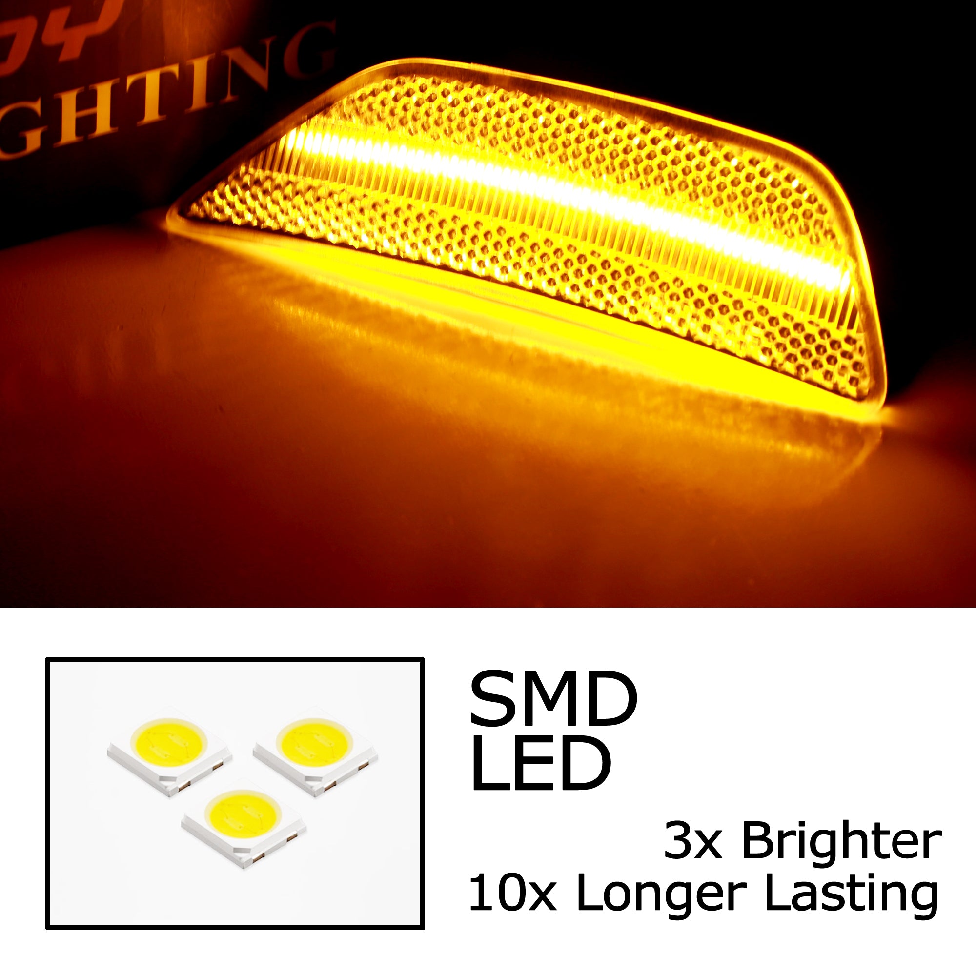 Amber LED Strip Front Bumper Side Marker Lights for 2021-2024 Kia K5 Gen5 - Clear Lens, DRL Daytime Running Lights - Perfect for Night Driving & Car Customization
