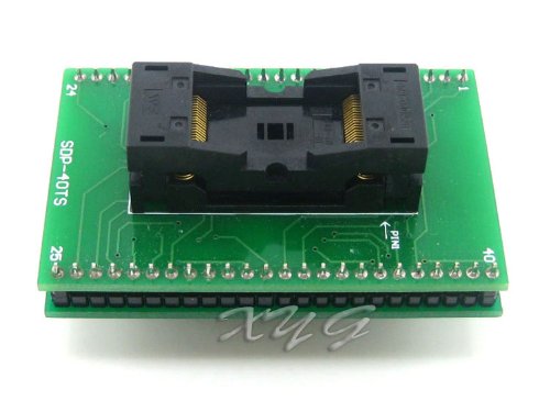 Wells TSOP40 to DIP40 IC Socket Adapter - 18.4mm Width, 0.5mm Pitch (PN 648-0402211-A01) - Perfect for Microcontroller Prototyping & PCB Testing