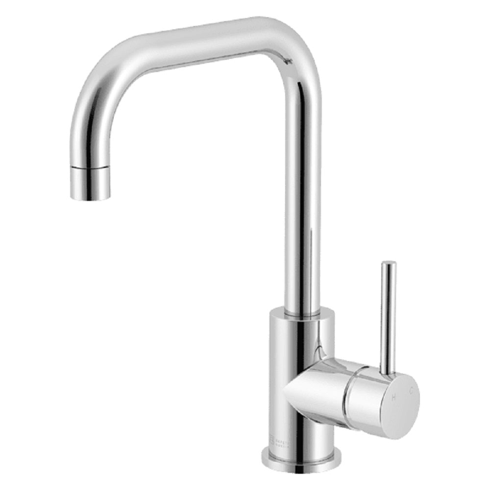 Abey Lucia Square Mixer Side Lever Chrome 3K3 - Premium Kitchen Faucet for Modern Homes - Perfect for Sinks, Countertops, and Bar Areas