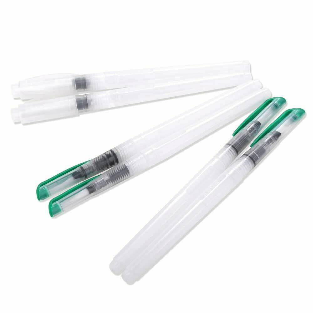 Refillable Watercolor Brush Pens Set of 6 - Premium Artist Watercolour Painting Markers for Outdoor Sketching, Calligraphy & DIY Projects | Perfect for Travel, Nature Journaling & Art Classes