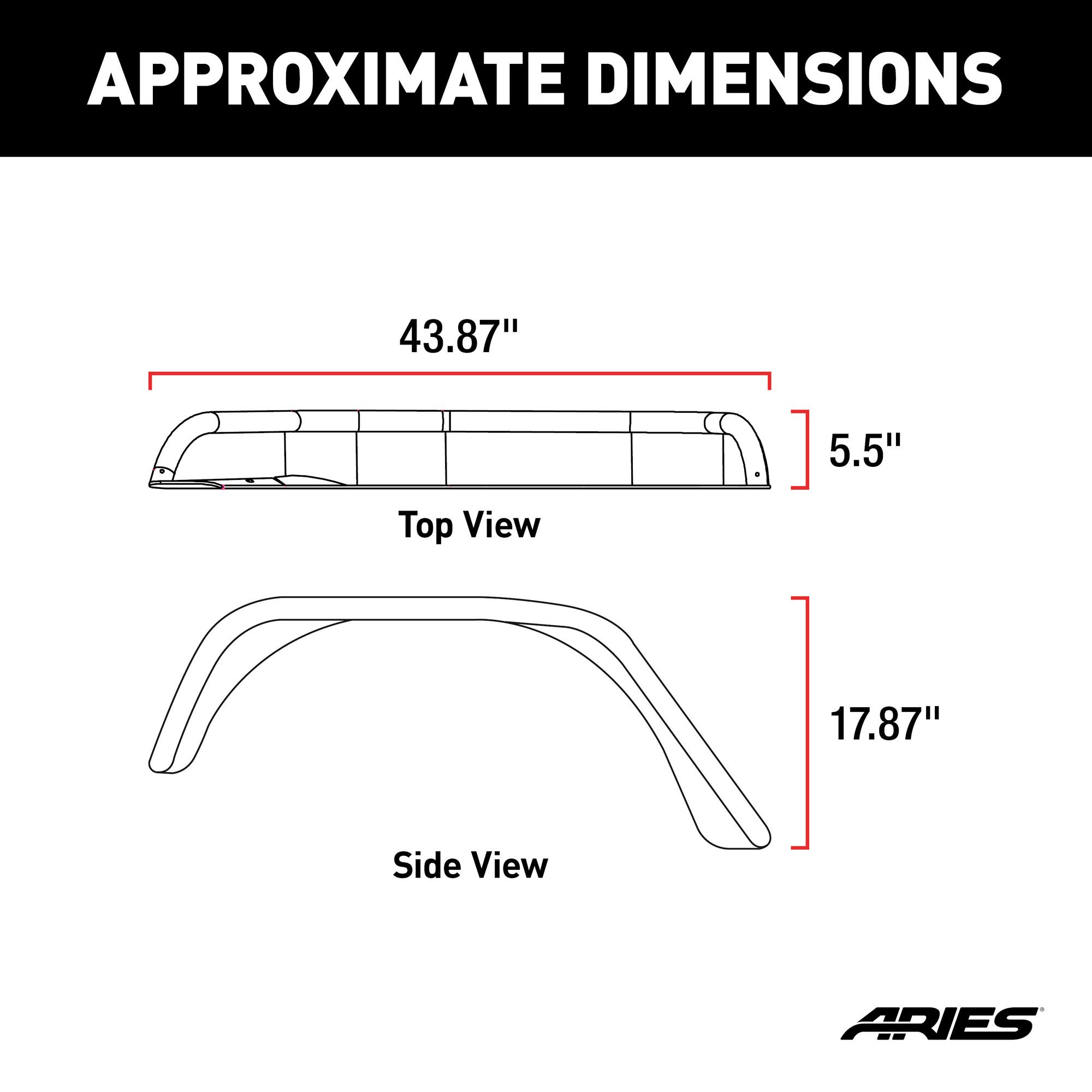 ARIES 2500201 Black Aluminum Rear Fender Flares for Jeep Wrangler JK (2007-2018) - Heavy Duty Off-Road Protection & Stylish Upgrade for Adventure & Daily Driving