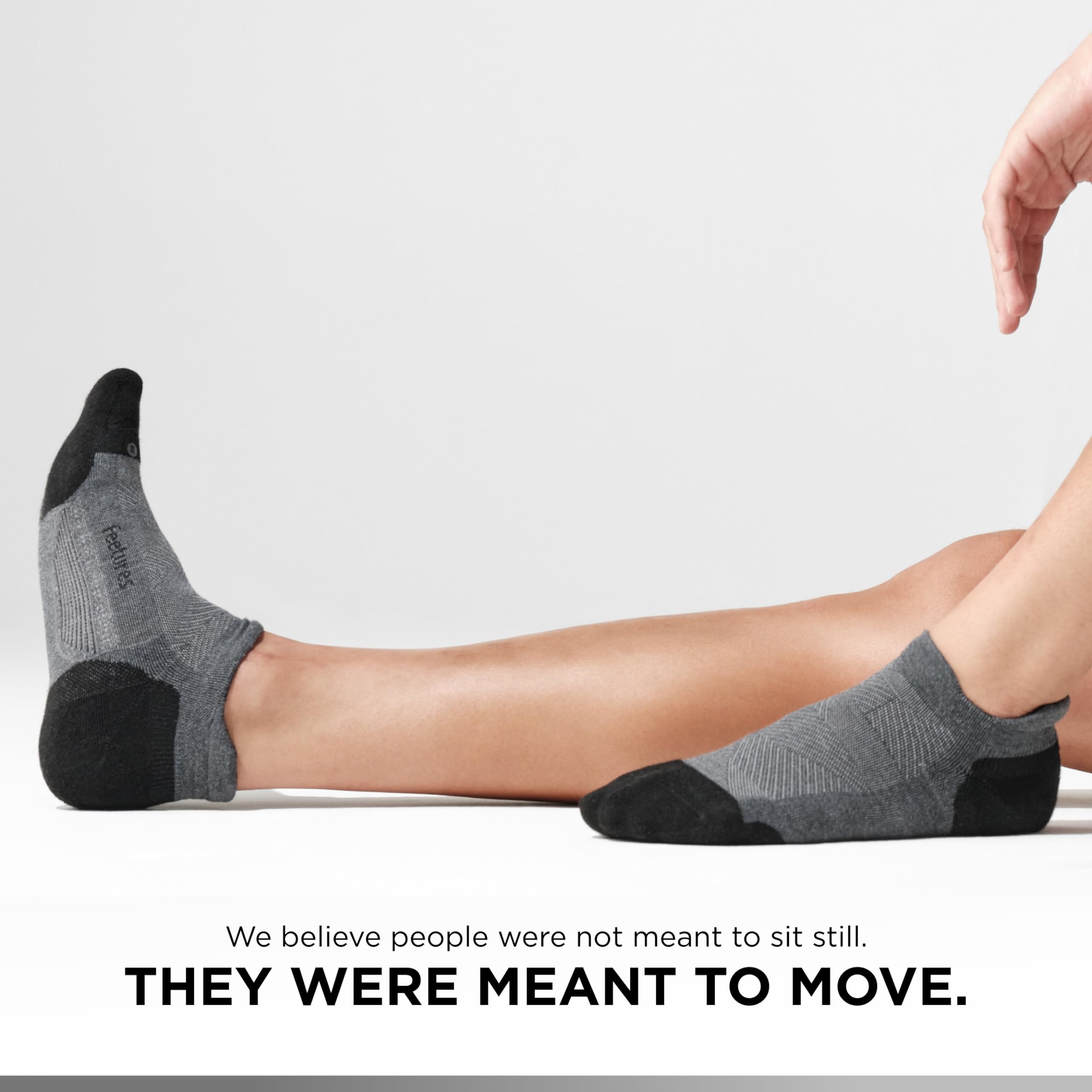 Feetures Elite Max Cushion No Show Tab Ankle Socks for Running & Sports - Breathable Athletic Socks with Targeted Compression - Gray (6-Pair Pack) - Perfect for Marathon Training, Gym Workouts & Active Lifestyle