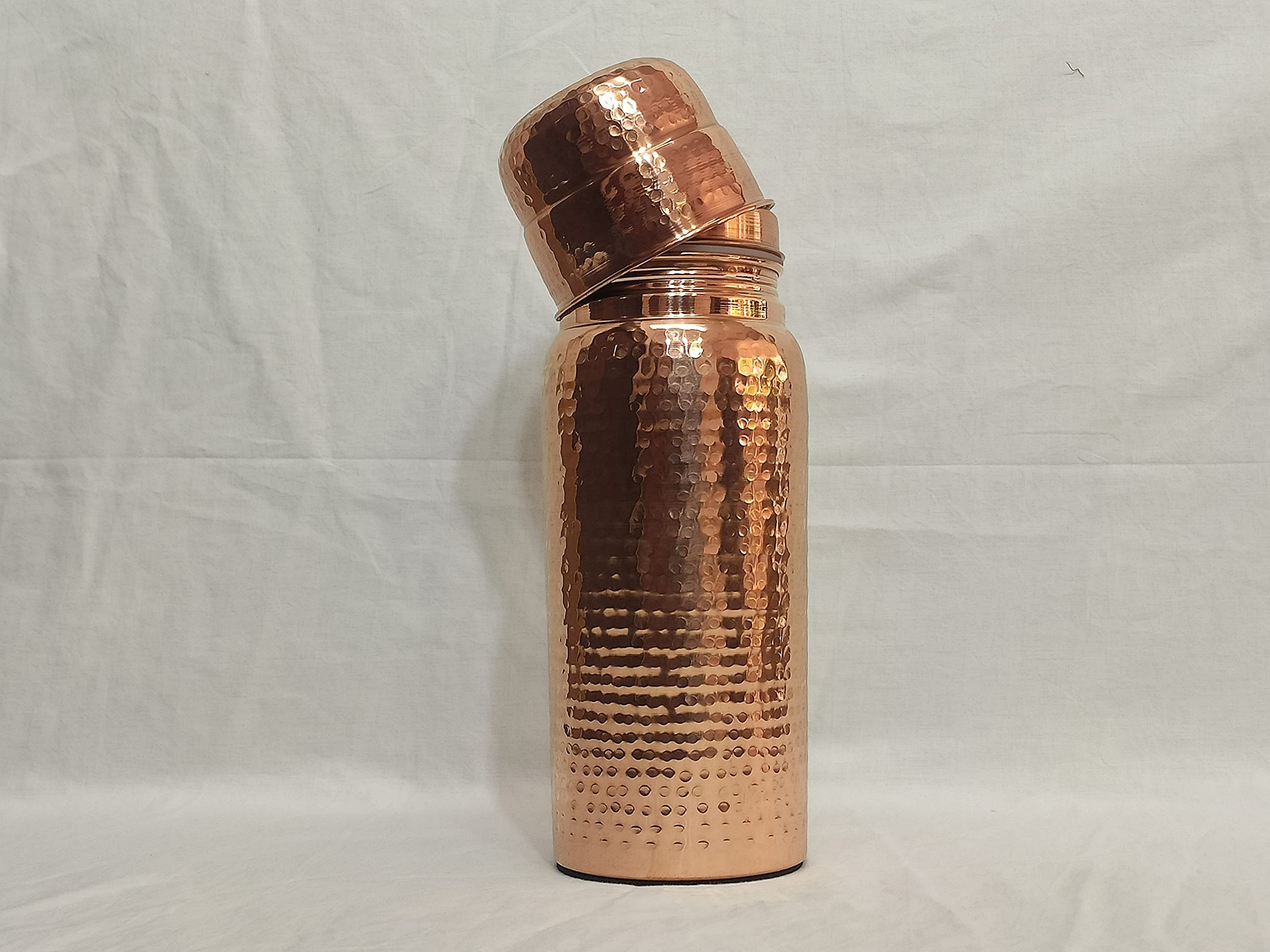 Pure Copper Water Bottle 64oz - Handcrafted & Leak Proof for Daily Hydration