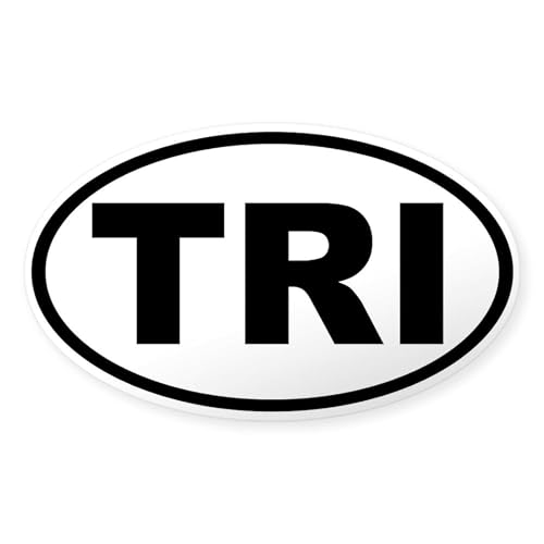 Clear - Triathlon TRI Oval Euro Sticker