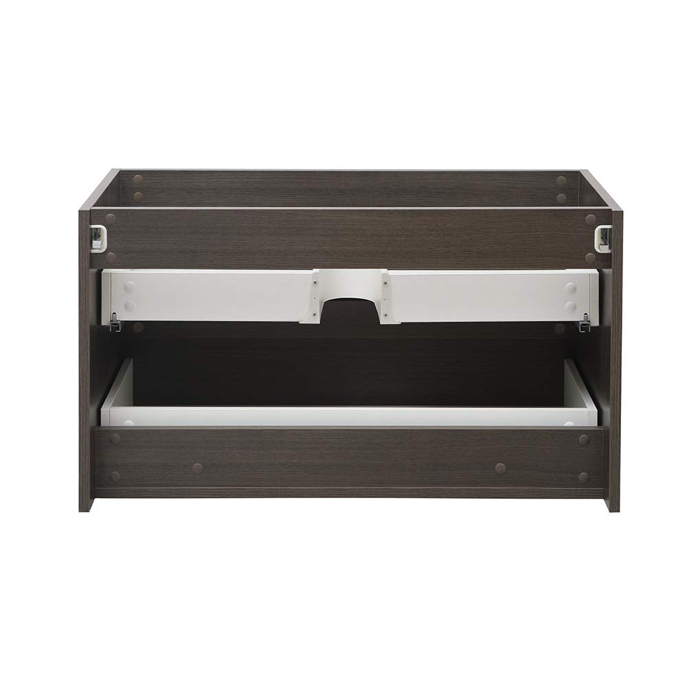 Modern Gray Oak Wall-Mounted Bathroom Vanity 36