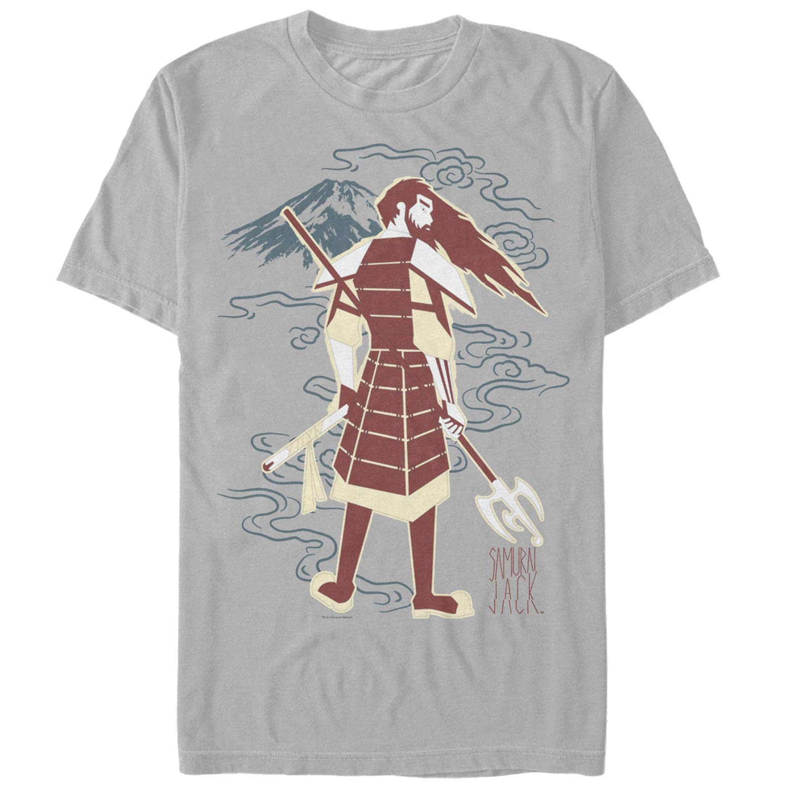 Men's Samurai Jack Mountain Sketch Graphic T-Shirt - Casual Anime Tee for Fans, Streetwear & Everyday Wear