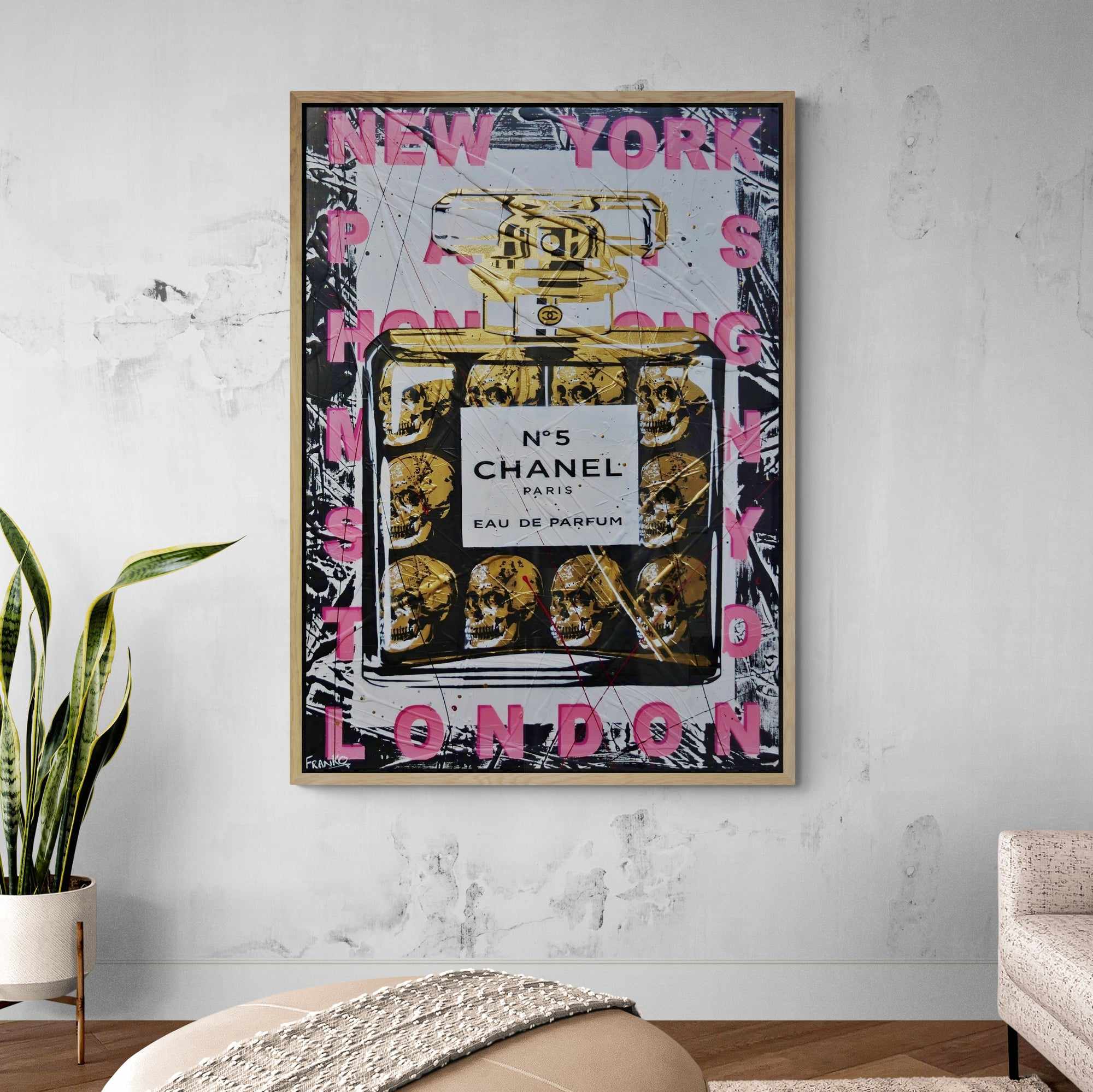 Le Chic 140cm x 100cm Modern Textured Urban Pop Art Canvas Wall Painting - Perfect for Living Room, Bedroom or Office Decor