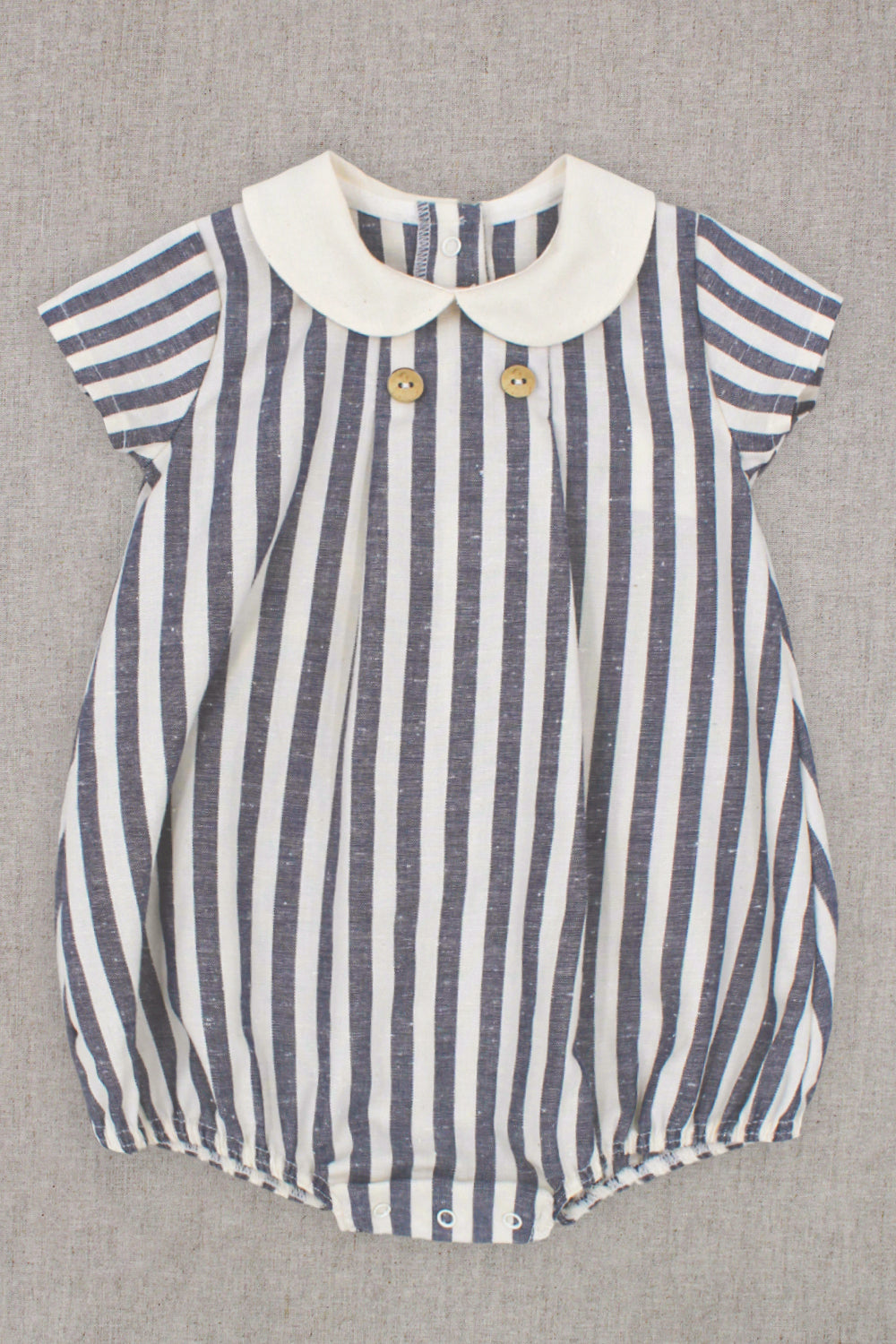 Otis Navy Striped Romper for Women - Casual Summer Jumpsuit with Pockets | Perfect for Beach, Vacation & Everyday Wear