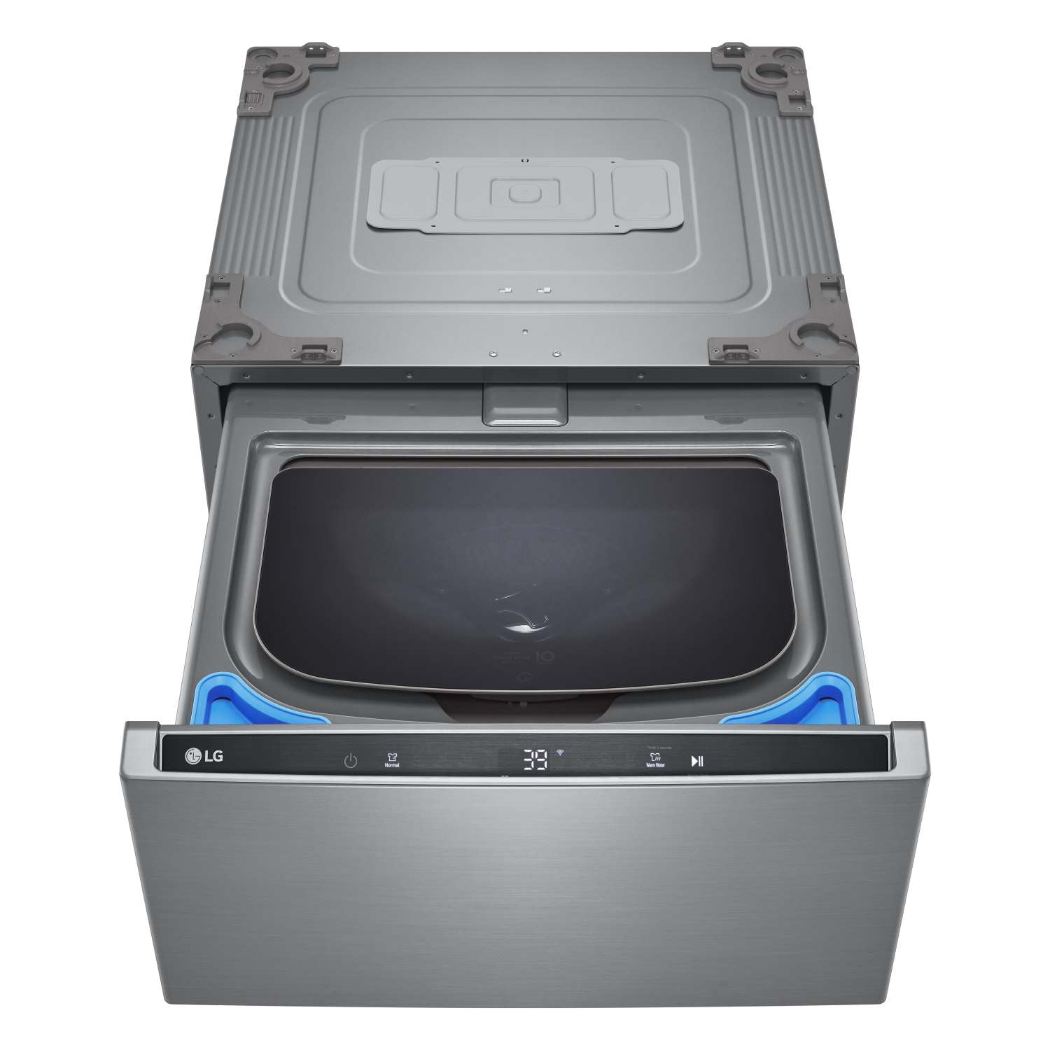 LG Graphite Steel 27'' LG SideKick™ Compact Pedestal Washer (1 Cu. Ft Capacity) WD300CV - Perfect for Small Laundry Loads, Apartments & RVs