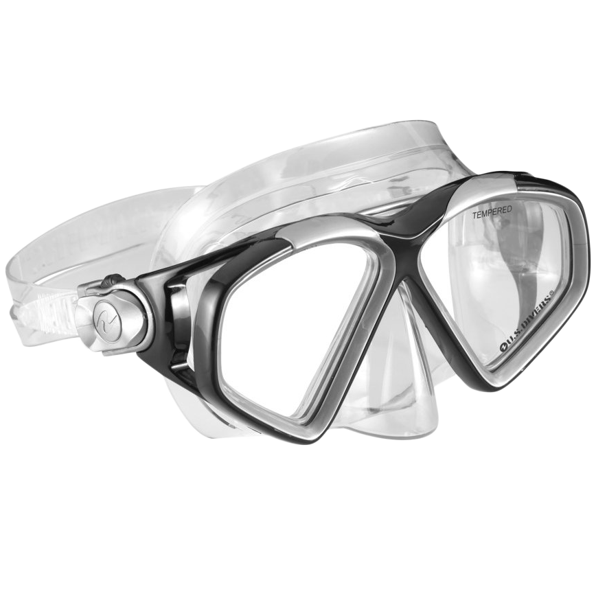 Cozumel DX Combo Black/Silver Snorkel Set - Premium Snorkeling Gear for Adults & Kids - Perfect for Ocean Adventures, Pool Swimming & Beach Vacations