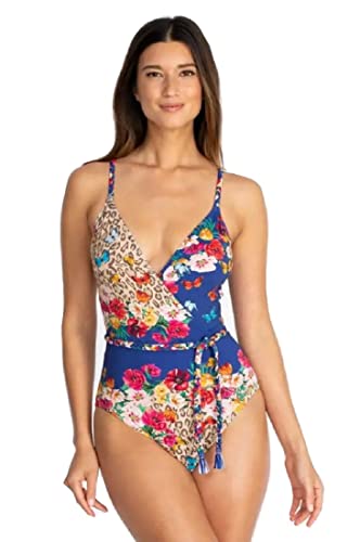 Johnny Was Women's Fleur Braided Wrap One-Piece Swimsuit | Stylish Boho Beach Cover Up | Perfect for Pool, Vacation & Summer Getaways