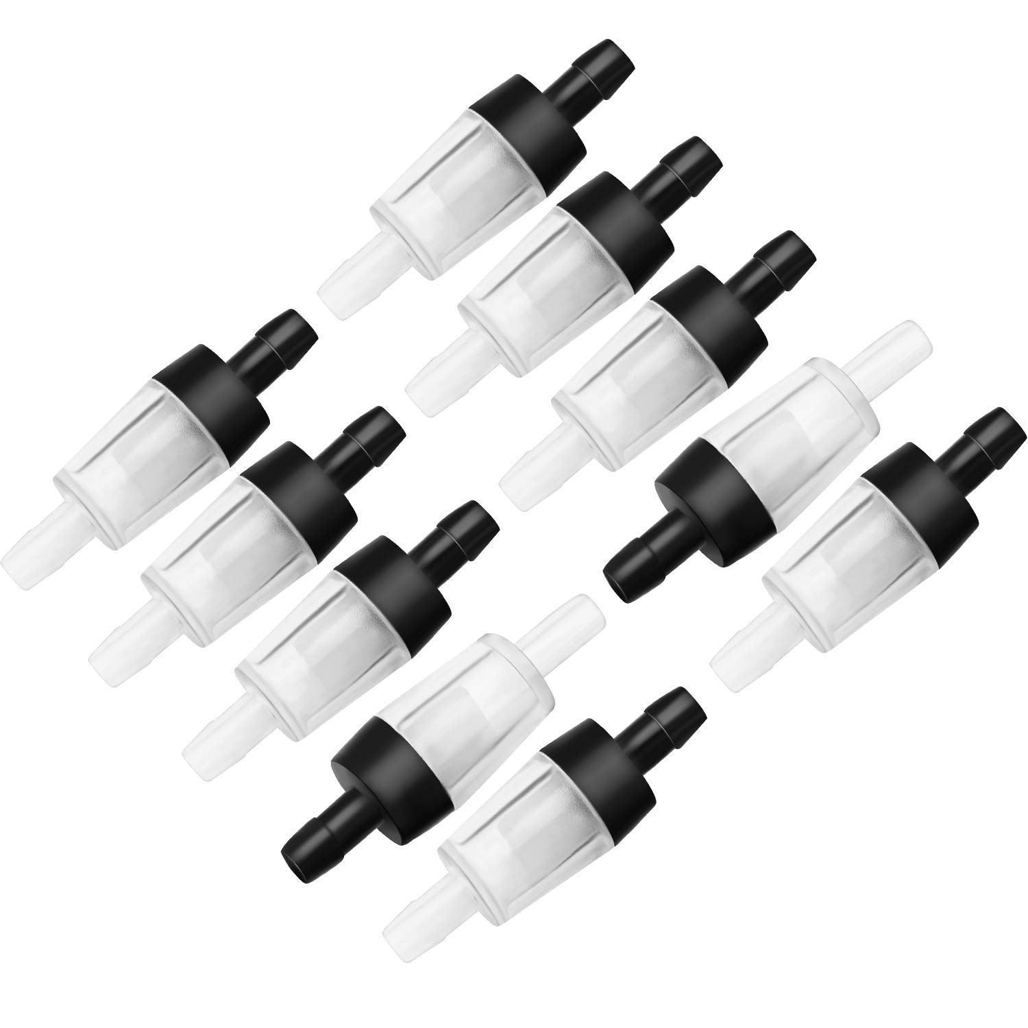 Leinuosen 20 Pack Aquarium Air Pump Check Valves - Plastic One Way Non-Return Check Valves for Fish Tank Accessories (Black) - Perfect for Freshwater & Saltwater Aquariums, Fish Breeding, and Hydroponics Systems