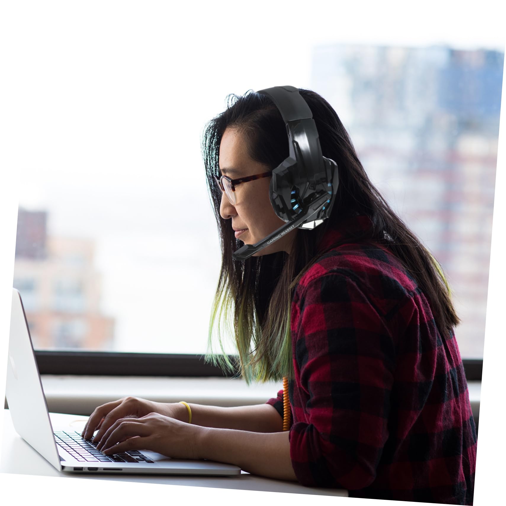 DOITOOL i3000 Gaming Headset with RGB Lights - Wired Over-Ear Headphones with Noise Cancelling Mic, 7.1 Surround Sound for PC, PS4, PS5, Xbox - Perfect for Esports, Streaming & Late-Night Gaming Sessions