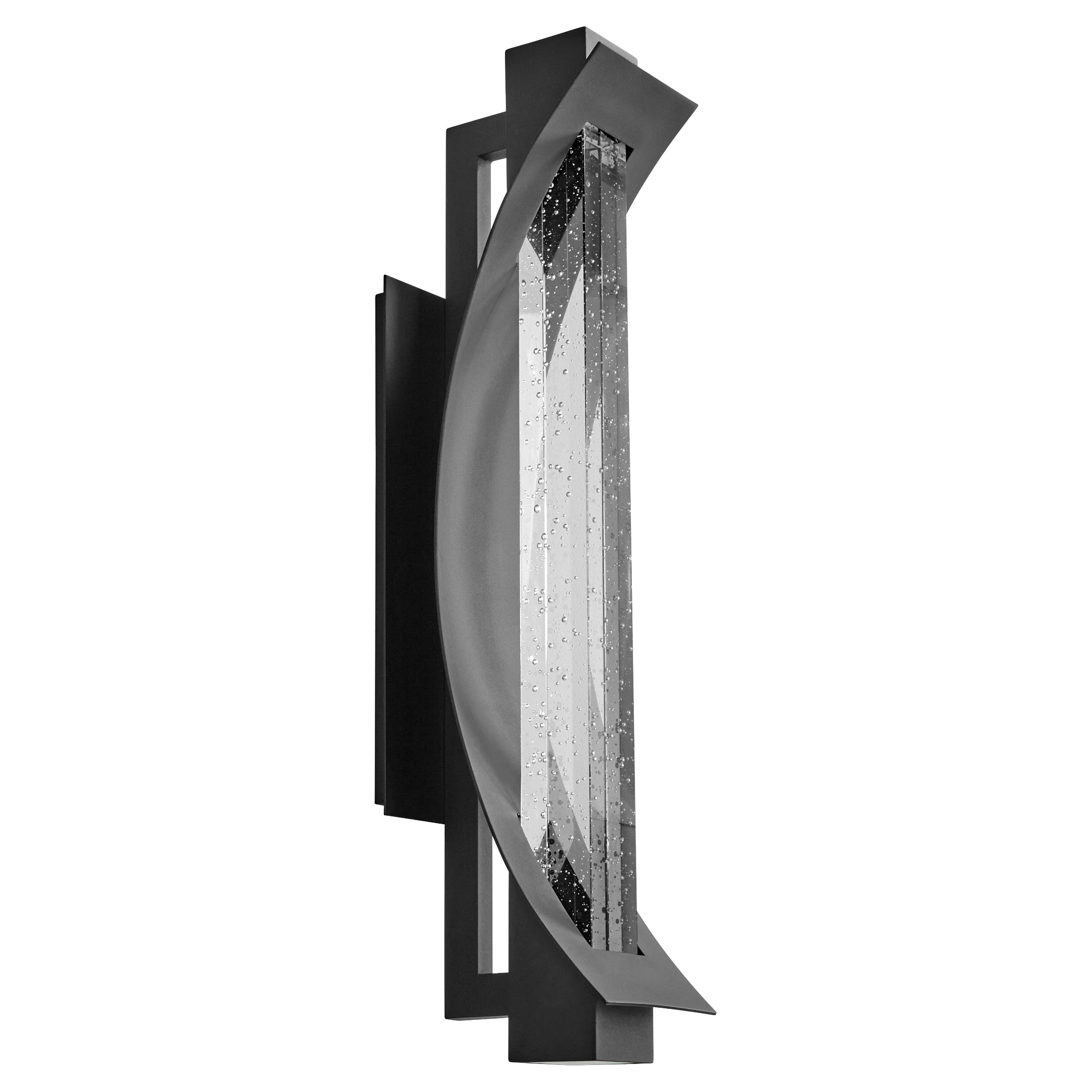 Oxygen Albedo 3 772 15 Outdoor Wall Sconce Light - 24 Inch Modern Black Exterior Lighting for Porch, Patio, and Garden Decor