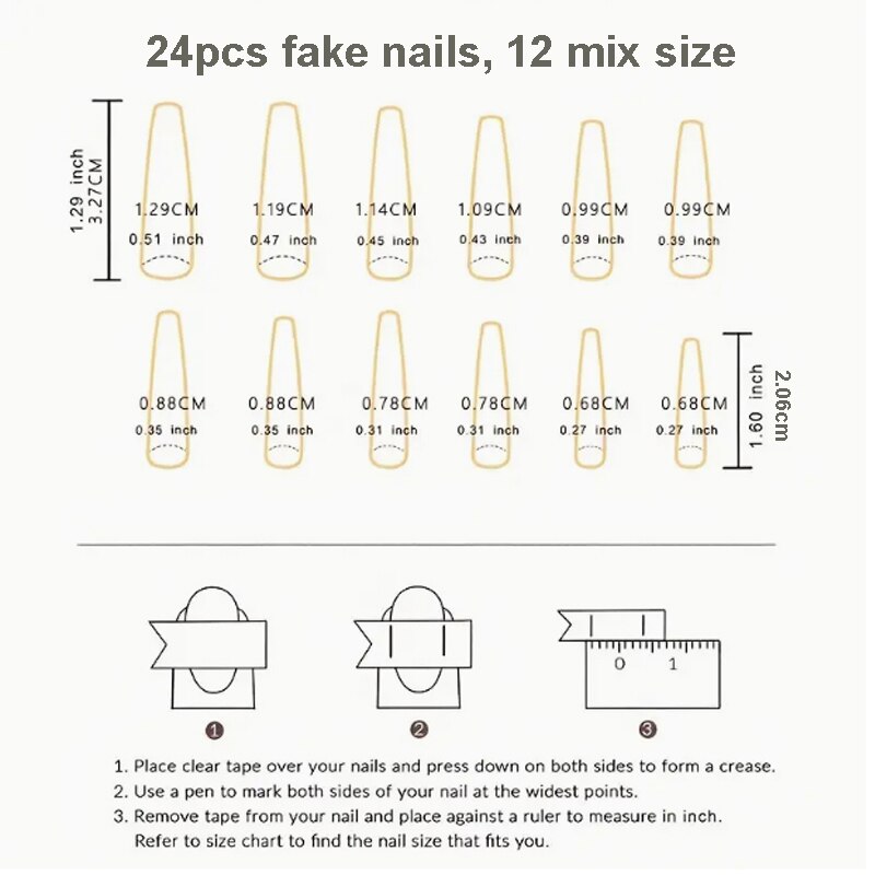 3D Fake Nails Set - Long French Coffin Tips with Camellia Flower Lattice & Glitter Diamonds | Press On False Nails for Parties, Weddings & Special Occasions