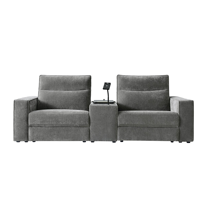 EliteNest Smart Reclining Theater Sofa with Built-in Bluetooth Speakers - Luxury Home Theater Seating for Movie Nights & Gaming Setup