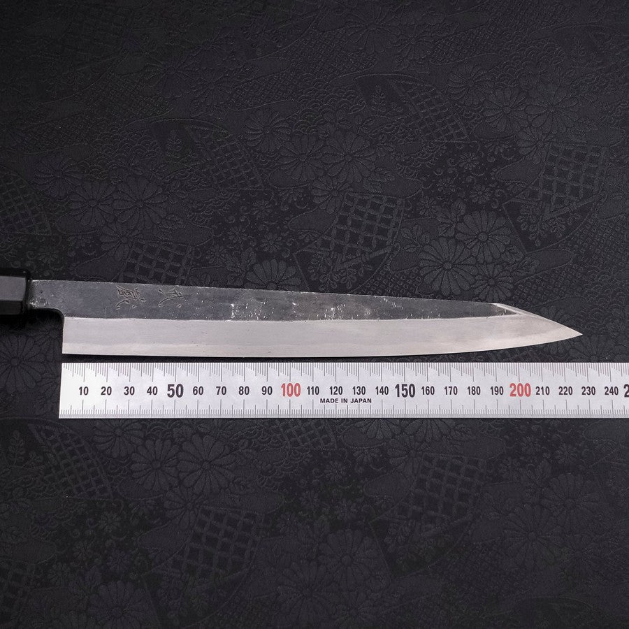 Premium Yanagi Kiritsuke Japanese Chef Knife - Blue Steel #2, Kurouchi Finish with Buffalo Ebony Handle (240mm) - Perfect for Sushi, Sashimi & Precision Cutting in Professional Kitchens & Home Cooking