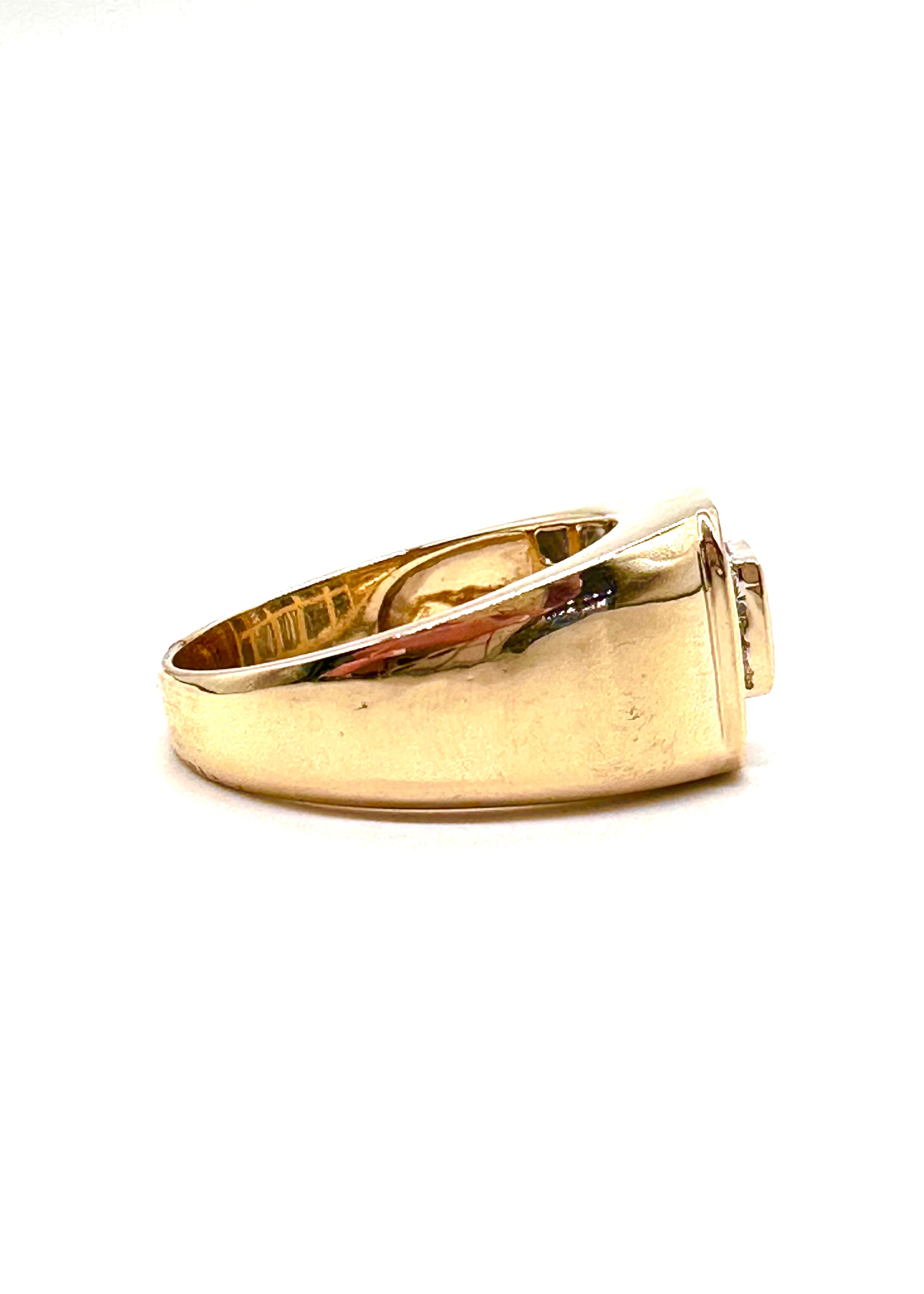 Men's Diamond Sunburst Ring - 14K Gold Plated Wedding Band, Anniversary Gift for Him - Perfect for Engagements, Proposals & Special Occasions