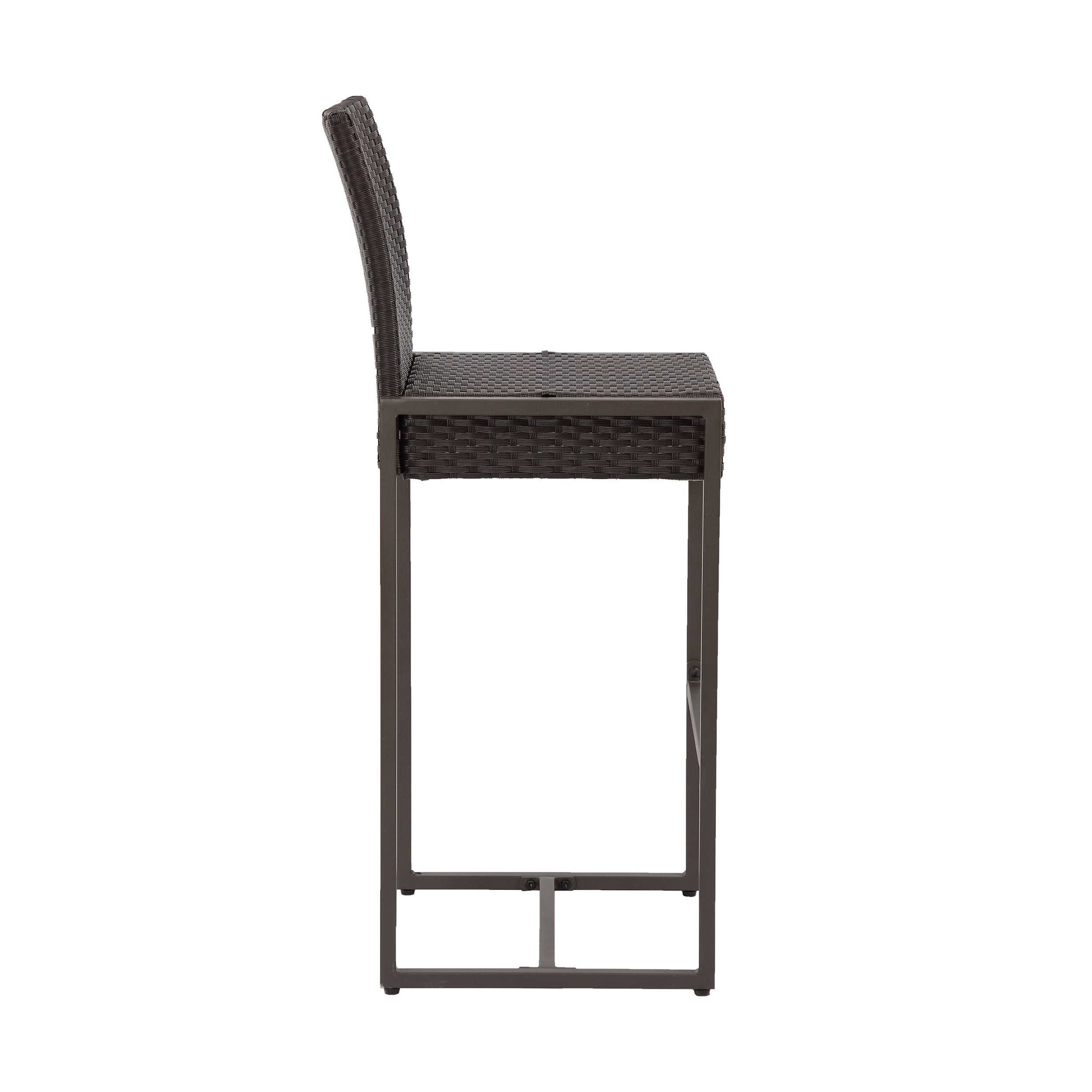 Christopher Knight Home Kelly Outdoor Wicker Bar Stools - Set of 4, 30 Inch Height, Dark Brown - Perfect for Patio, Deck, Poolside & Garden Seating