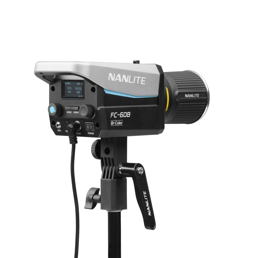 Nanlite FC 60B Bi-Color LED Spotlight - Professional Photography & Video Lighting for Studio, YouTube, and Live Streaming