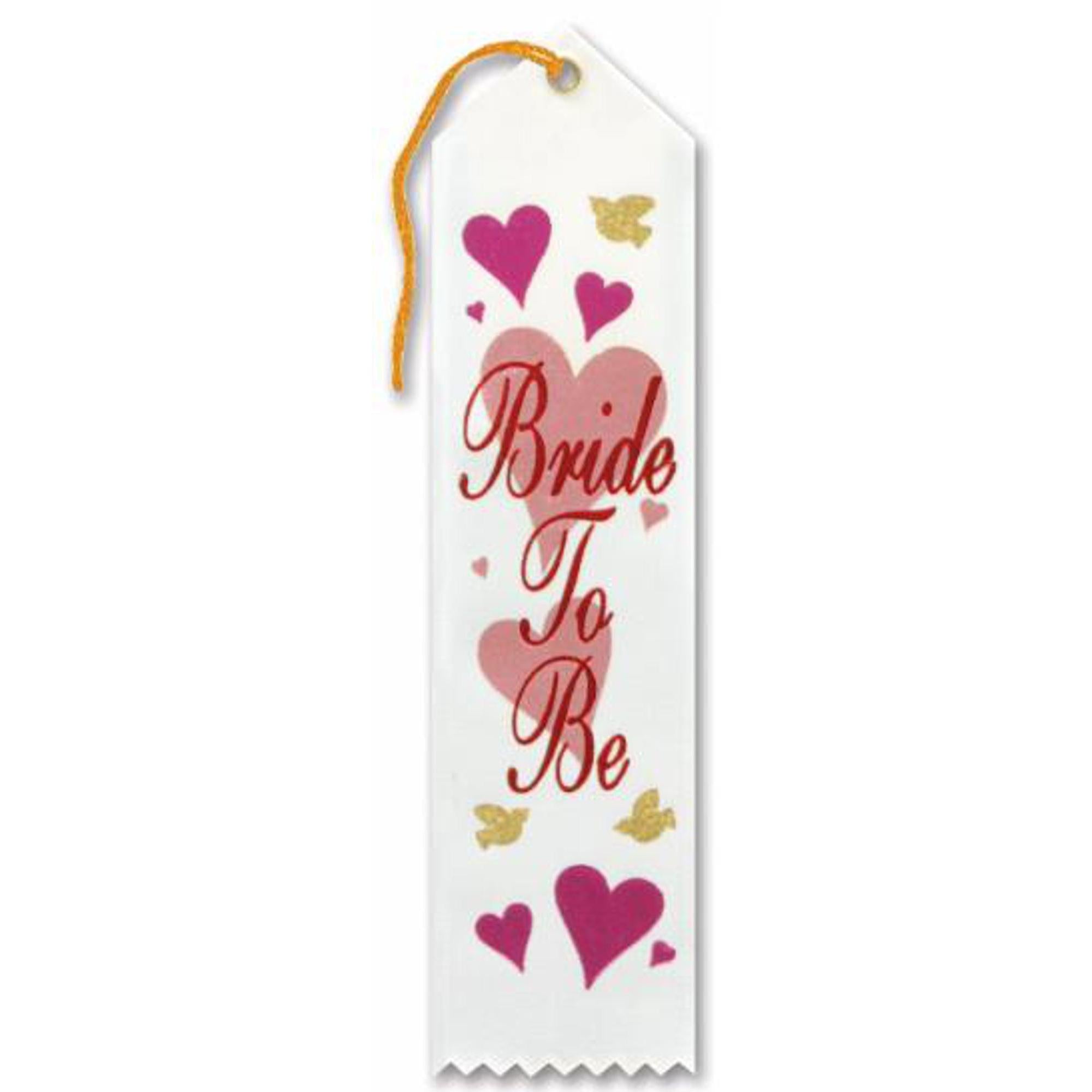 Bride To Be Award Ribbon - Pack of 6 | Perfect for Bridal Showers, Bachelorette Parties & Wedding Celebrations