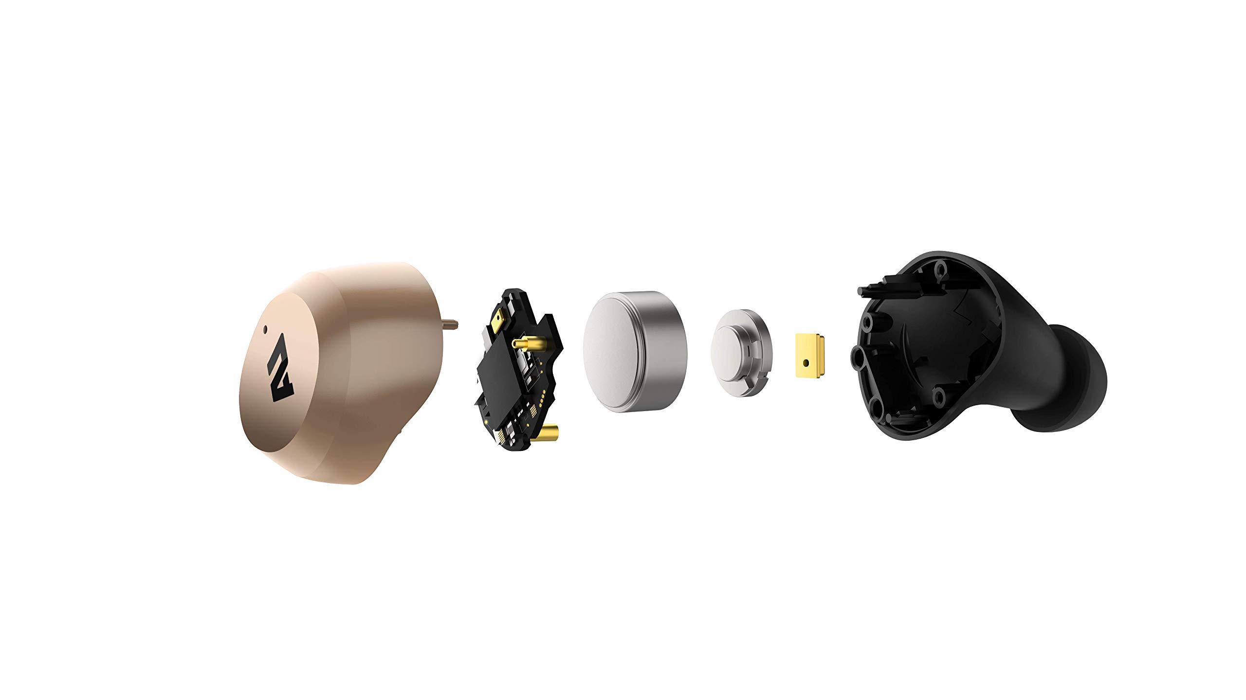 ausounds AU-Stream Hybrid Bluetooth True Wireless Earbuds with Active Noise Cancellation - Touch Controls, Wireless Charging Case & Premium Dynamic Drivers (Gold) | Perfect for Commuting, Workouts & Travel