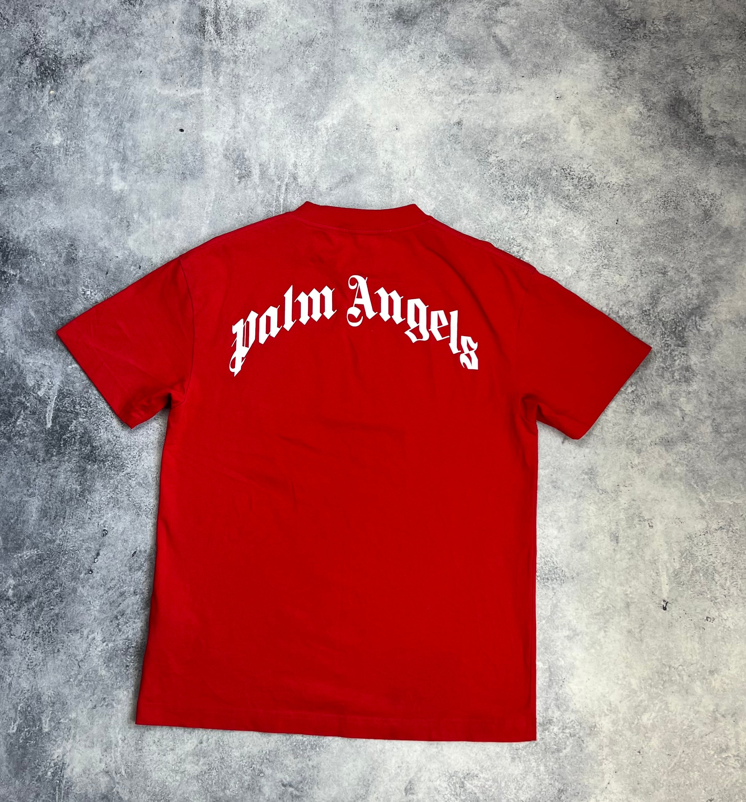 Palm Angels Red Kill The Bear Graphic T-Shirt - Men's Streetwear Fashion for Casual Wear & Urban Outfits