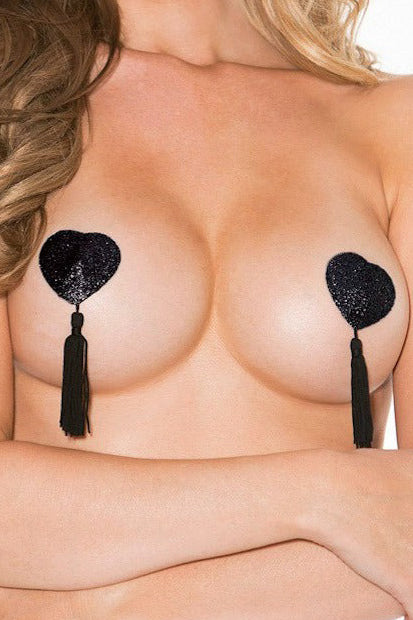 Sparkling Heart-Shaped Pasties for Burlesque, Bachelorette Parties & Costume Accessories - Adhesive Nipple Covers for Women