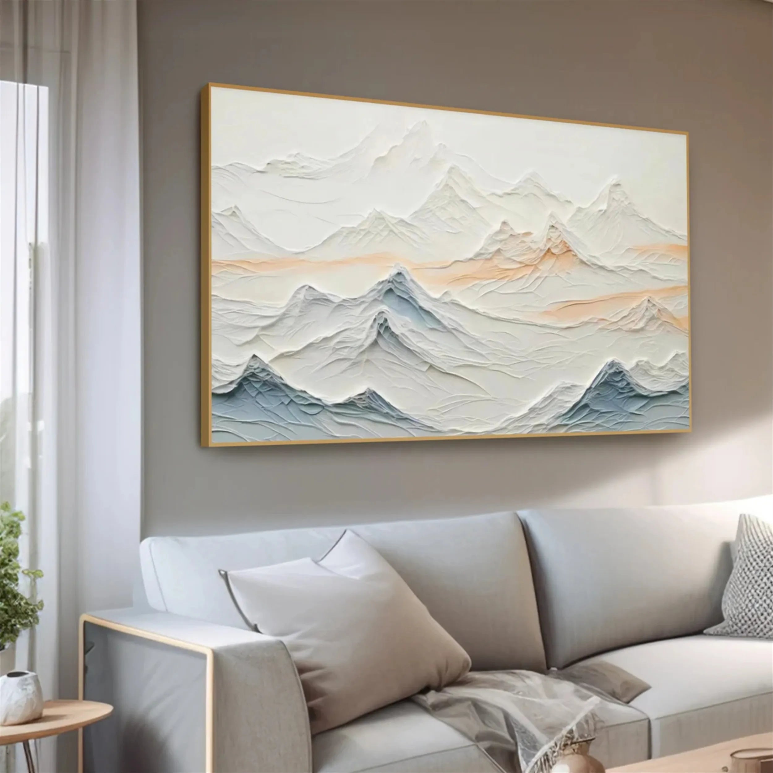 Minimalist Textured Plaster Art Painting - Modern Abstract Wall Decor for Living Room, Bedroom & Office | #MM244