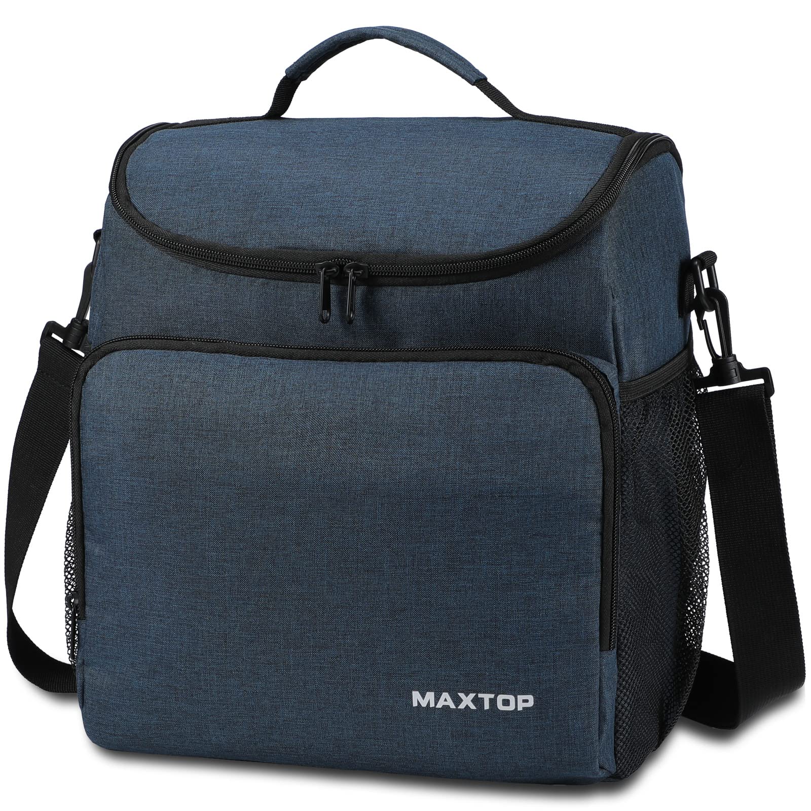 MAXTOP Insulated Lunch Box for Men & Women - Reusable Thermal Lunch Cooler Bag with Adjustable Strap, Medium Size Leakproof Lunch Tote for Office, Work, Hiking, Outdoor, Picnic, Beach & Travel - Perfect for Meal Prep & Daily Commute