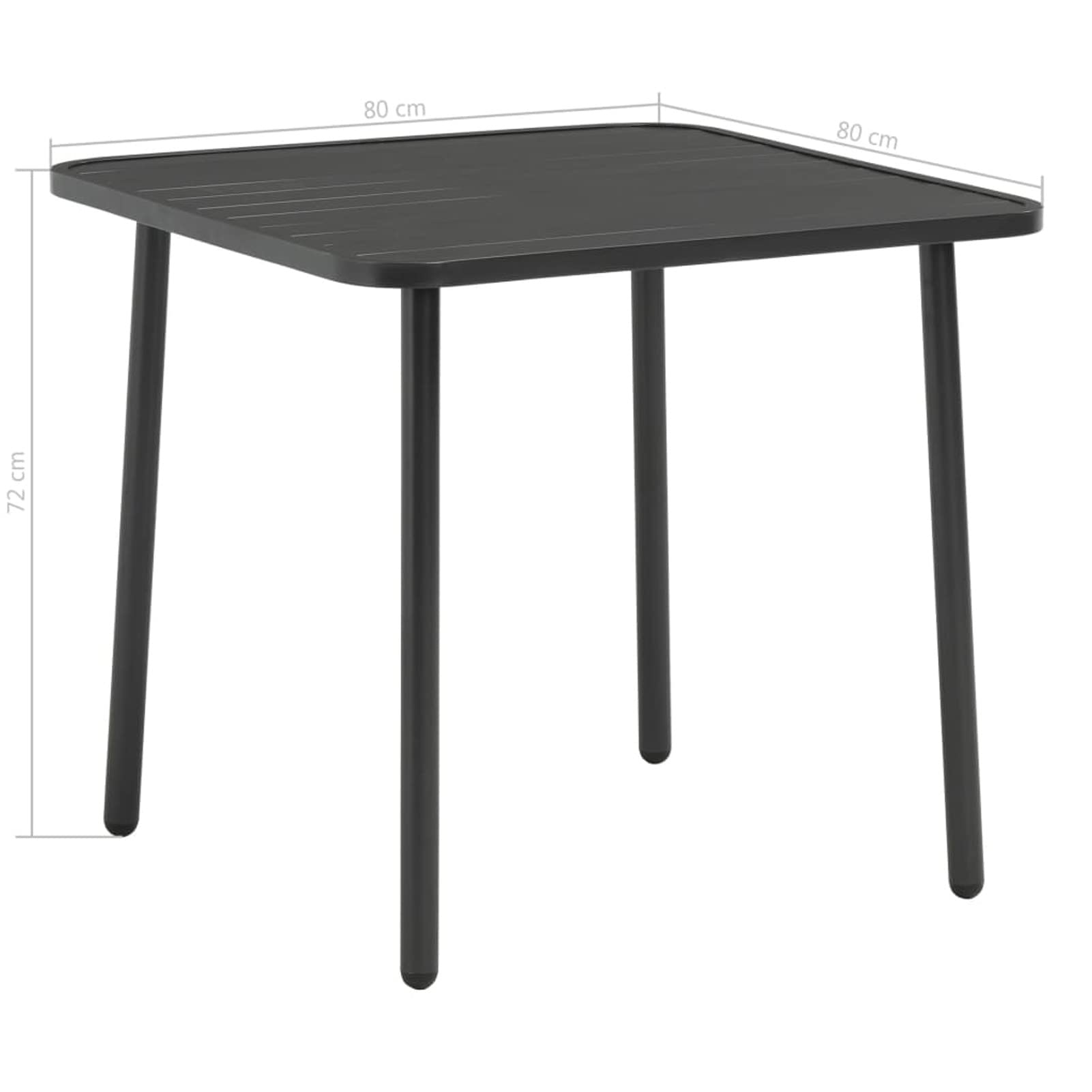 Weather-Resistant Steel Patio Side Table - 31.5