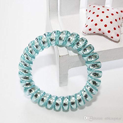 Belicia Colorful Spiral Hair Ties - Soft Telephone Wire Elastic Hair Bands for Women & Girls - No Damage No Pull Hair Accessories for Ponytail, Bun & Braid Styling