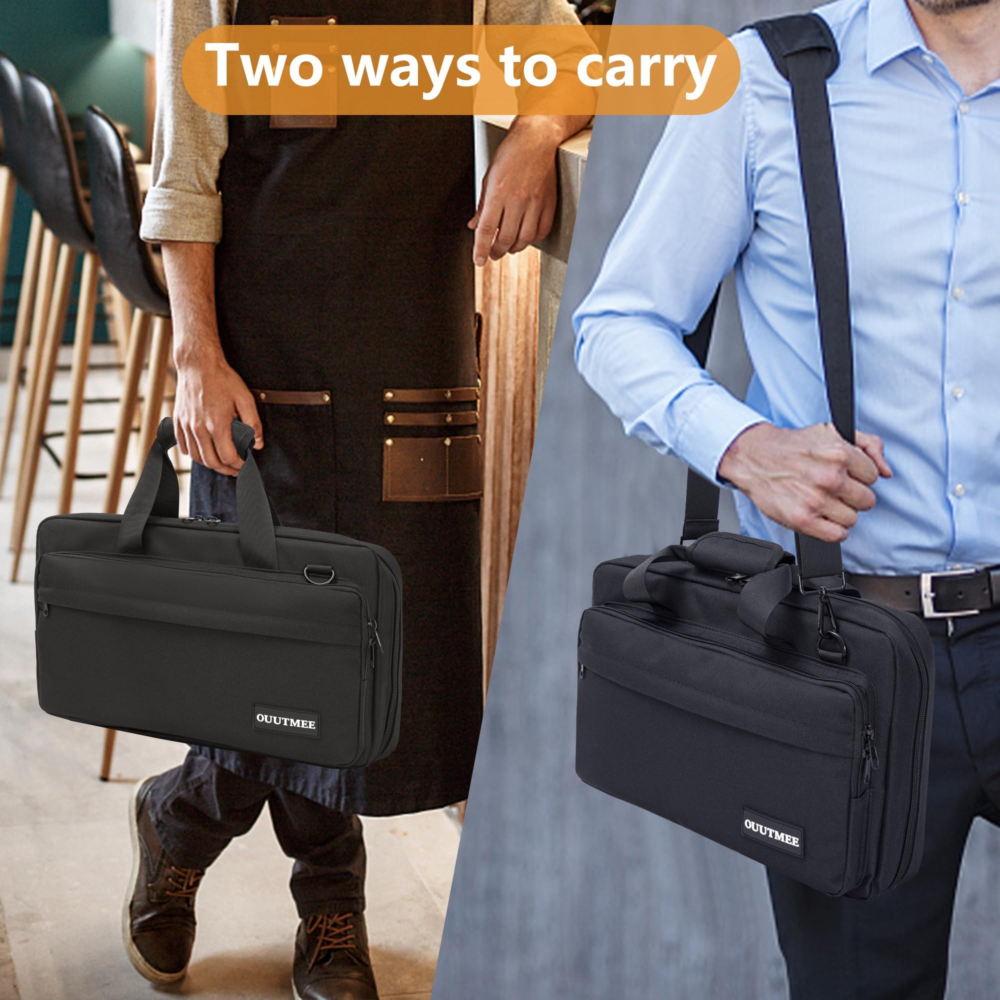 Professional Chef Knife Bag - 25 Pockets Knife Storage Case & Travel Carrier for Kitchen Knives & Utensils | Ideal for Chefs, Cooking Classes & Culinary Travel