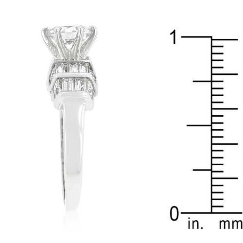 Elegant Tapered Baguette Cubic Zirconia Engagement Ring - Perfect for Proposals, Weddings & Anniversary Gifts | Dainty & Sparkling Jewelry for Women