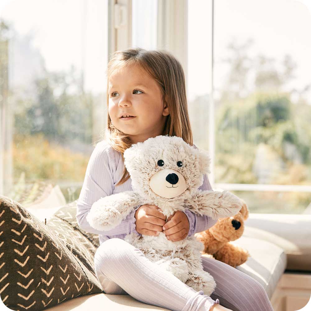 Cozy Marshmallow Bear Warmies - Microwavable Plush Heating Pad for Kids & Adults - Perfect for Relaxation, Stress Relief & Cold Weather Comfort