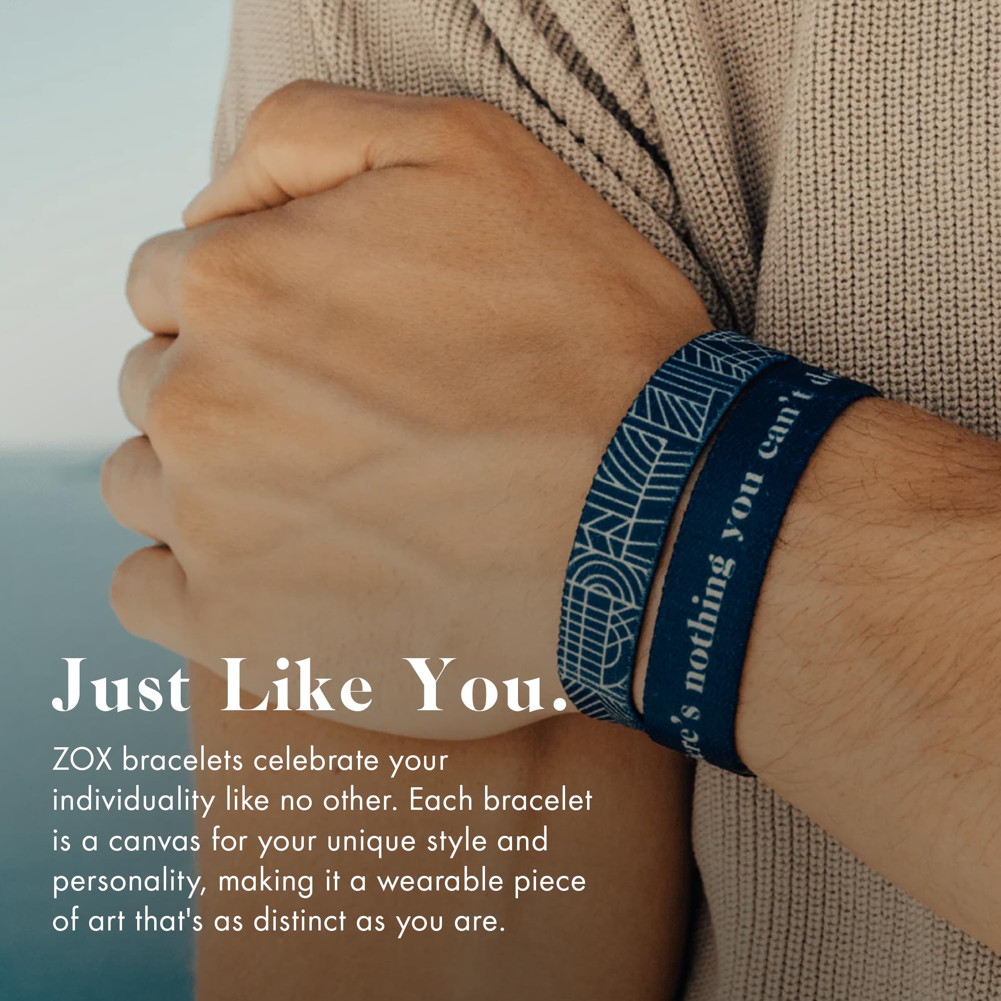 ZOX Stretchy Motivational Bracelets - Elastic Wristbands with Inspirational Quotes & Artistic Designs for Men & Women | Perfect Gift for All Ages - Wear for Yoga, Workouts, Daily Inspiration & Fashion Accessory