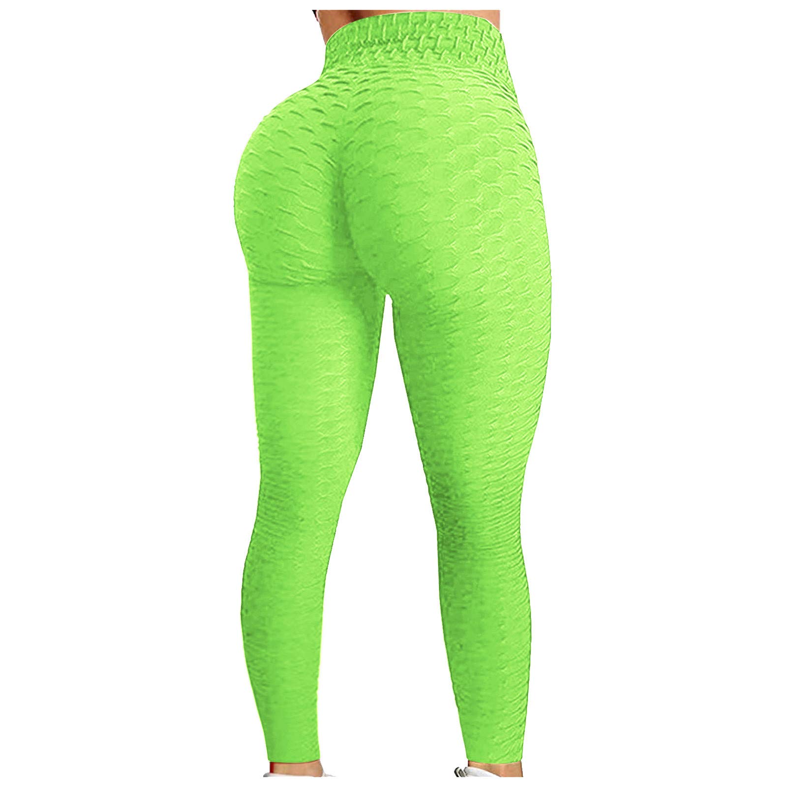 AOXUSM Women's High Waist Yoga Pants - Bubble Hip Lifting Workout Leggings for Running, Fitness & Gym - Comfortable & Stretchy for Exercise, Yoga & Daily Wear