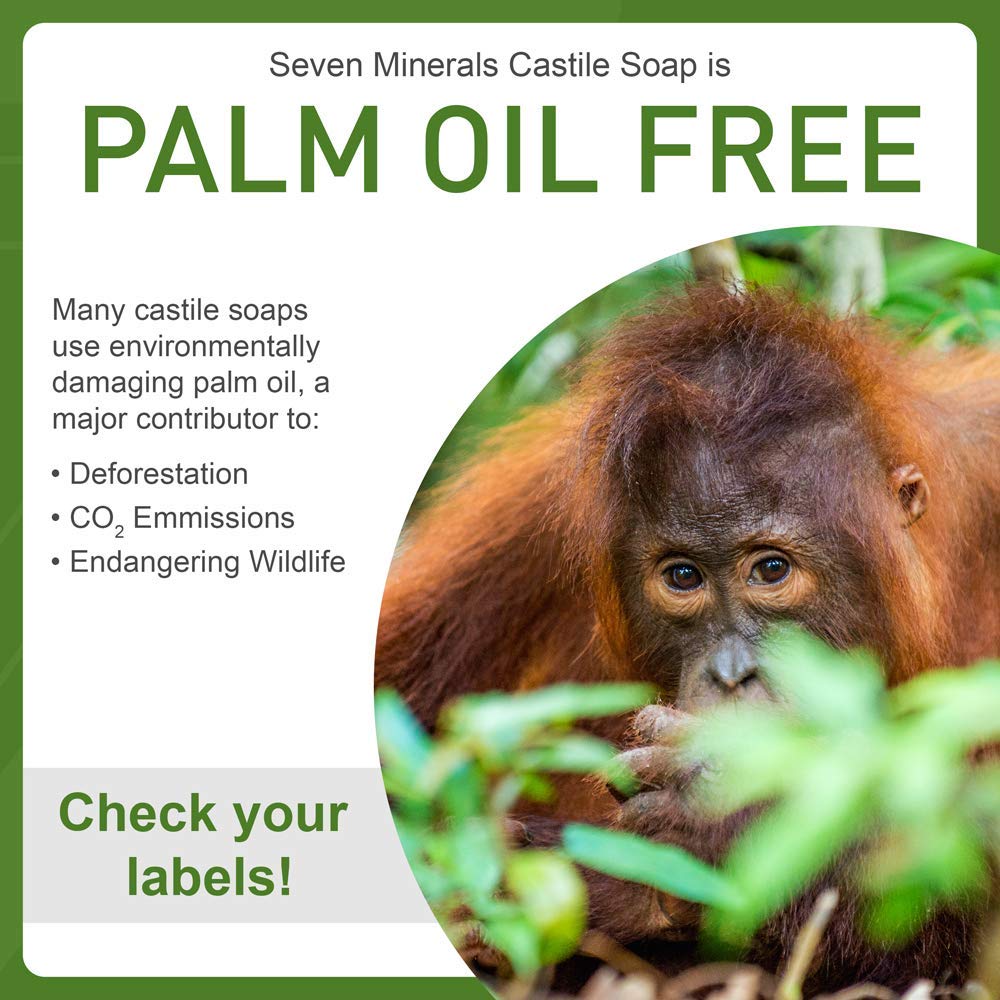 Seven Minerals Castile Soap - Lemon & Unscented for Skin & Hair Care