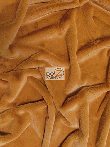 Premium Half Shag Faux Fur Fabric (Beaver Color) by The Yard - DIY Coats, Costumes, Scarves, Rugs & Fashion Accessories (Amber) - Perfect for Winter Wear, Home Decor & Craft Projects