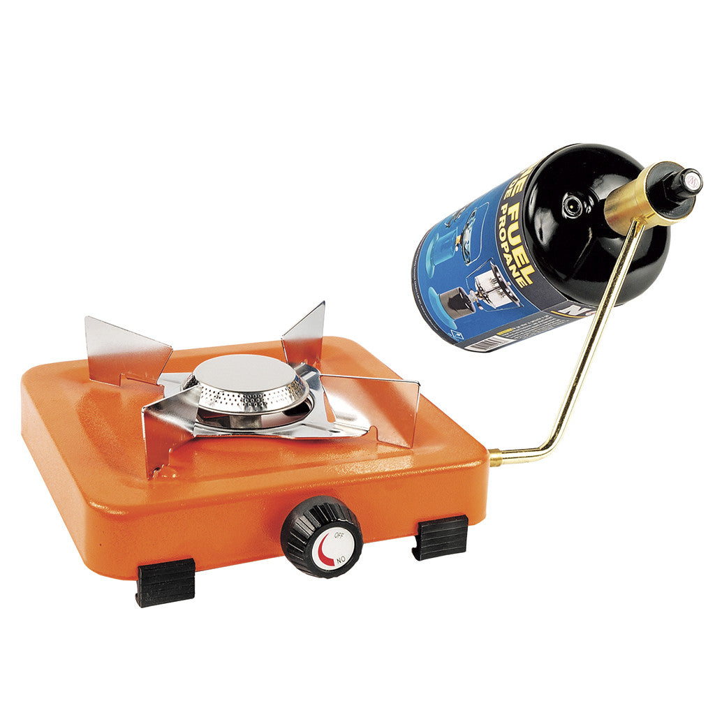 Portable Single Burner Propane Stove - Compact Outdoor Cooking Gas Stove for Camping, Hiking, Backpacking & Emergency Preparedness