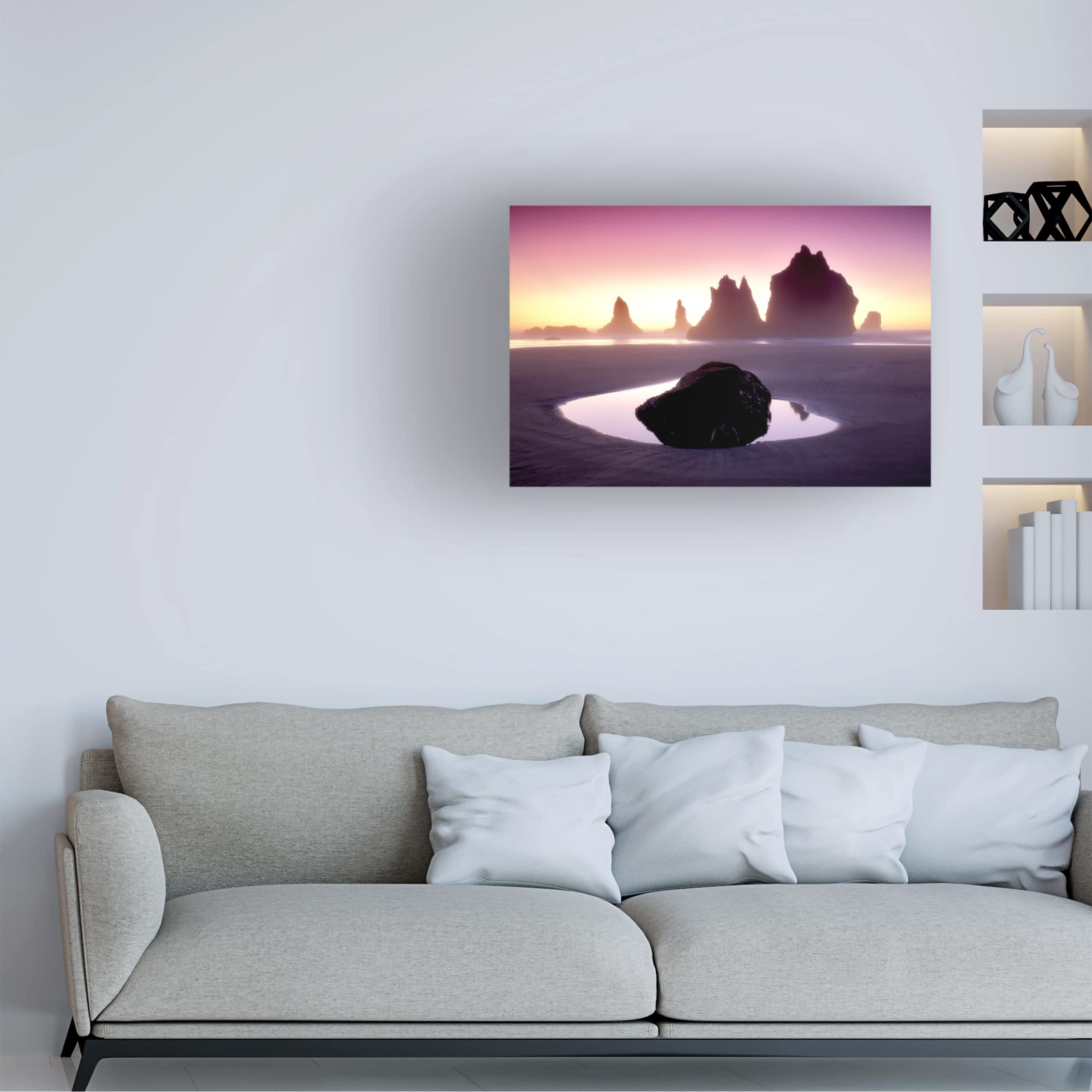 Dennis Frates 'Sunset 2' Canvas Wall Art Print - Stunning Sunset Landscape Painting for Living Room, Bedroom & Office Decor
