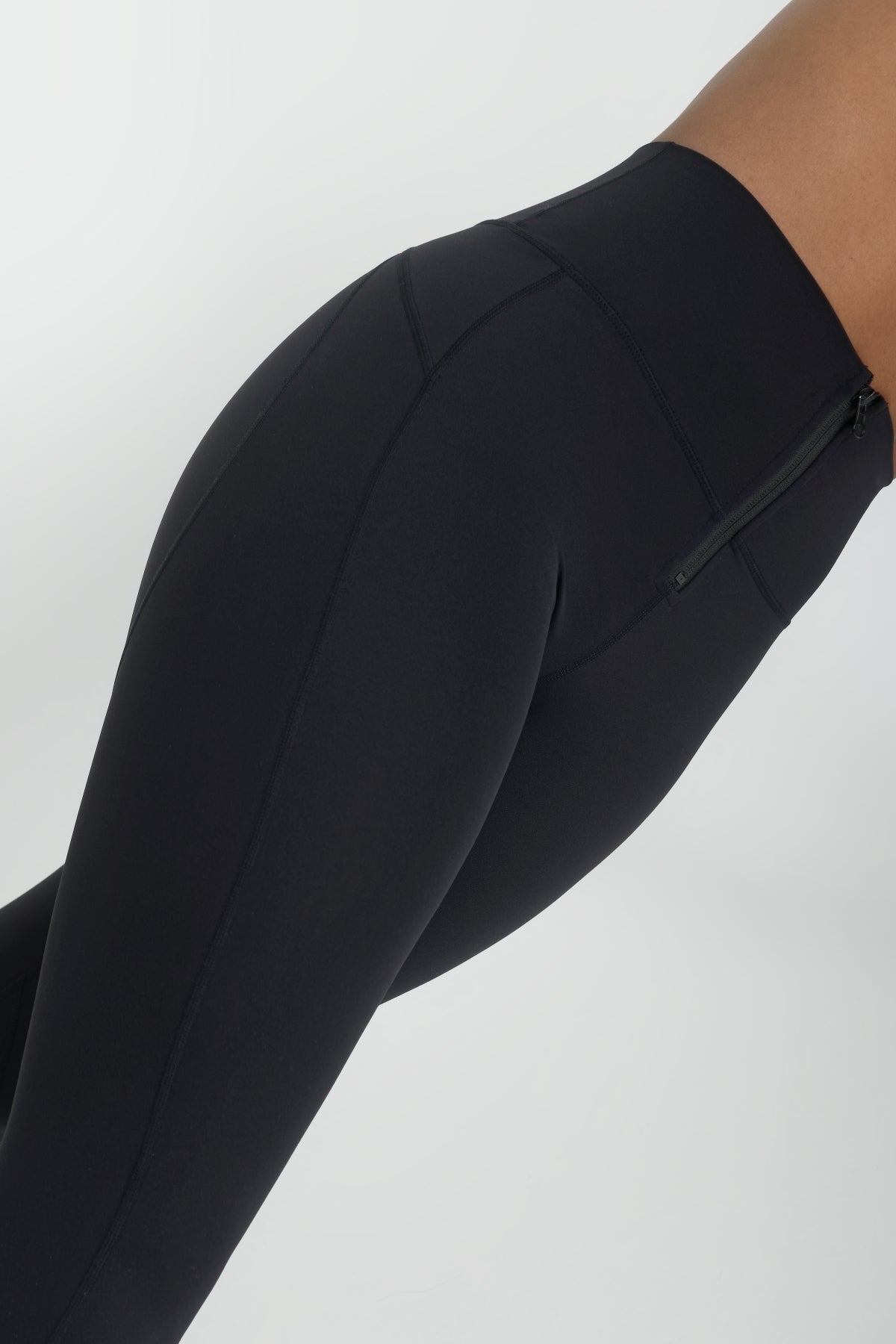 Bronx Zip Front Legging - High Waisted Workout Leggings for Women, Black - Perfect for Yoga, Running & Gym