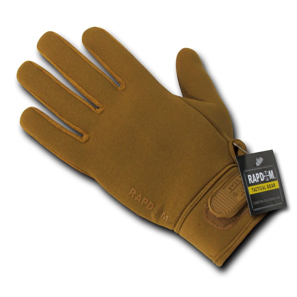 RAPDOM Tactical Neoprene Patrol Gloves - Military & Police Duty Gloves for Shooting, Hunting, Motorcycling & Outdoor Activities - Touchscreen Compatible, Non-Slip Grip, All-Weather Protection