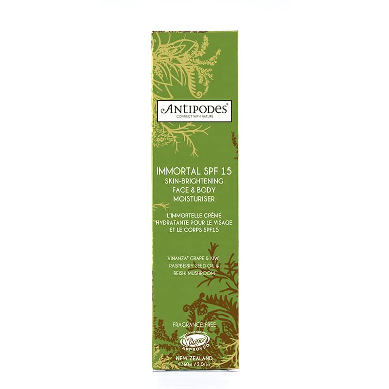 Antipodes Immortal SPF 15 Skin Brightening Face & Body Moisturizer - Hydrating Daily Cream for Radiant Skin | Perfect for Morning Routine & Sun Protection